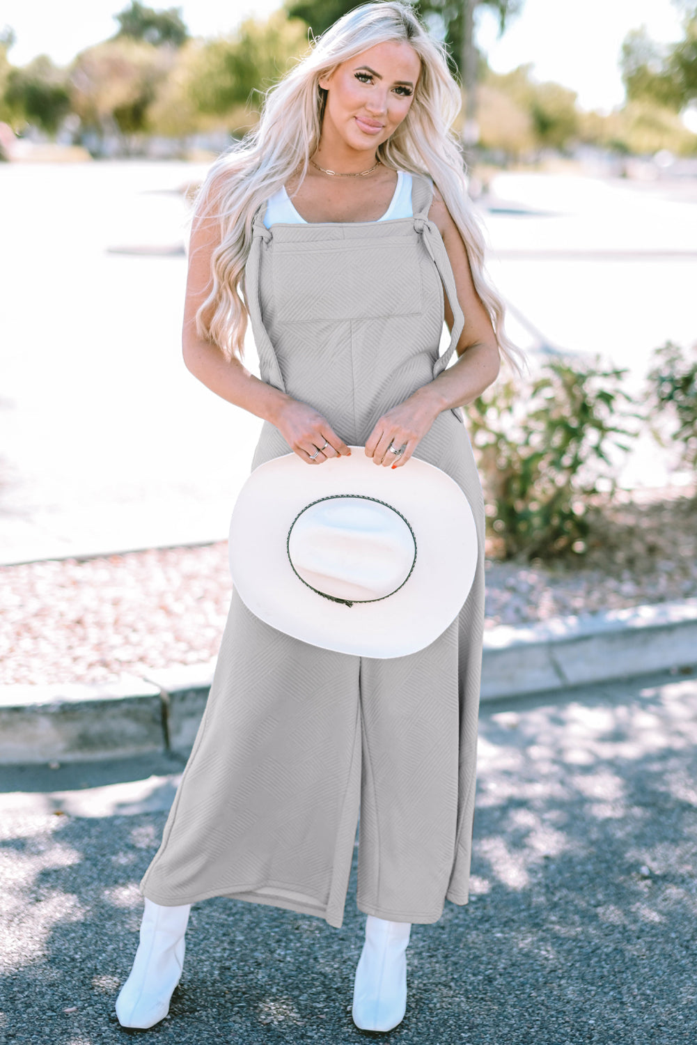 Overalls for Women Self-Tie Strap Wide-Leg
