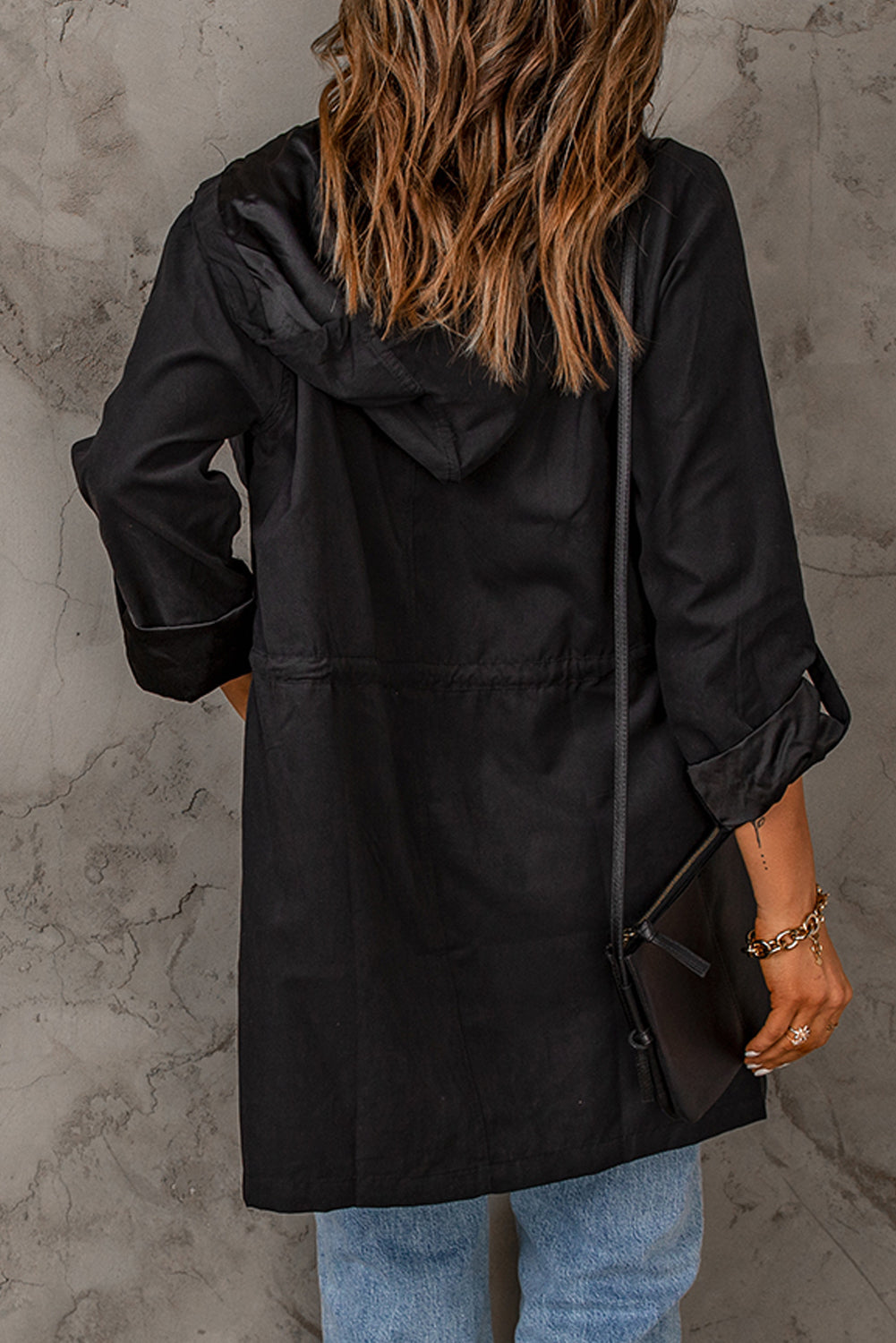 Women's Outerwear with Hooded Turndown Collar