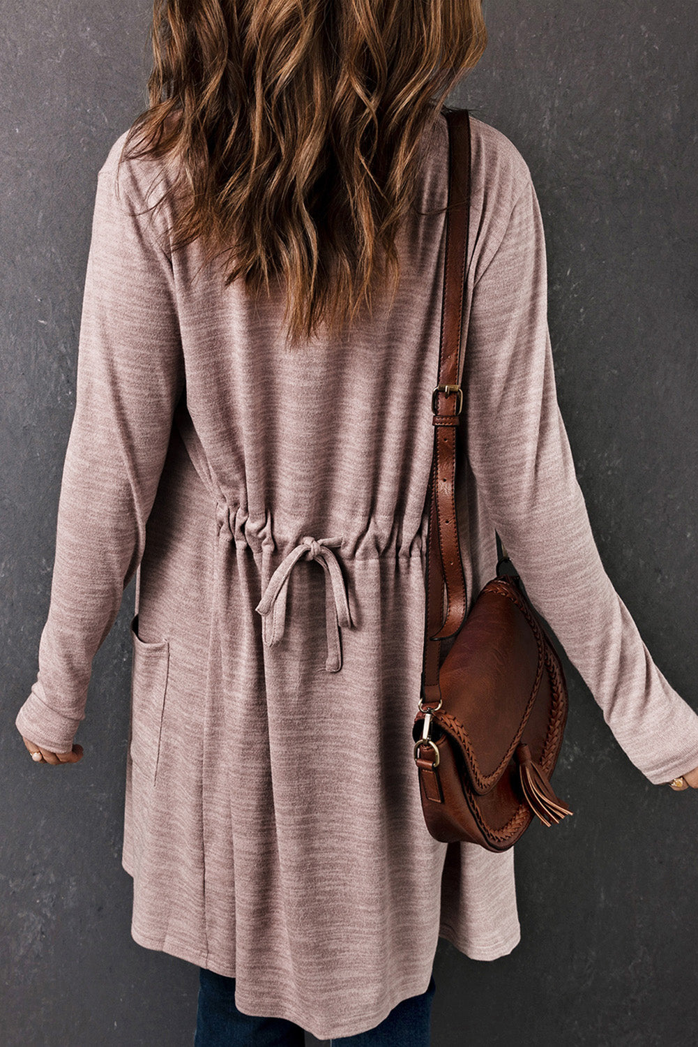 Women's Cardigan with Open Front Tunic Back