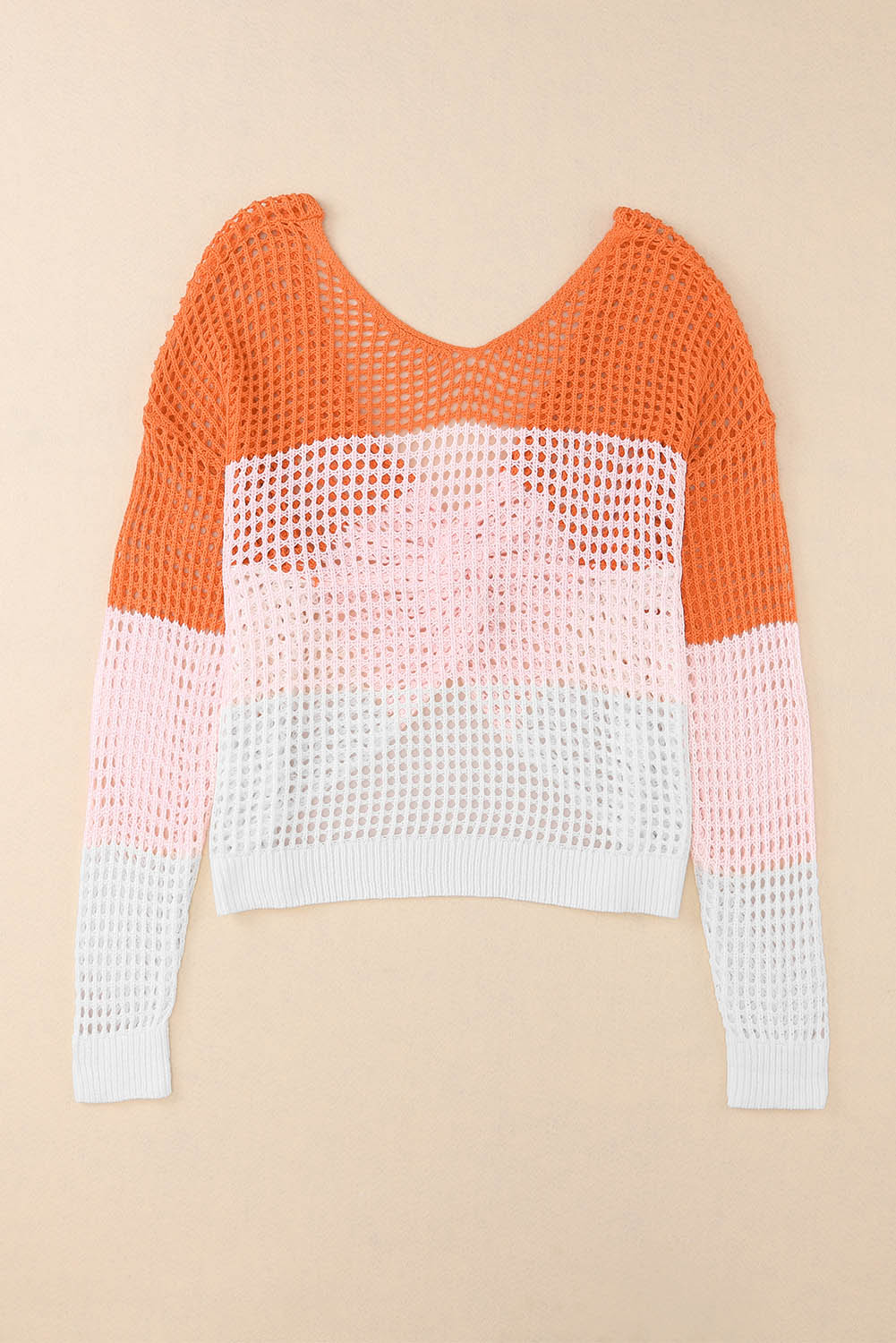 Women's Eyelet Twisted Back Knit Top