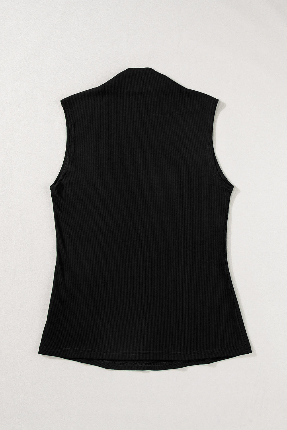 Women's Tank Top with Solid Mock Neck