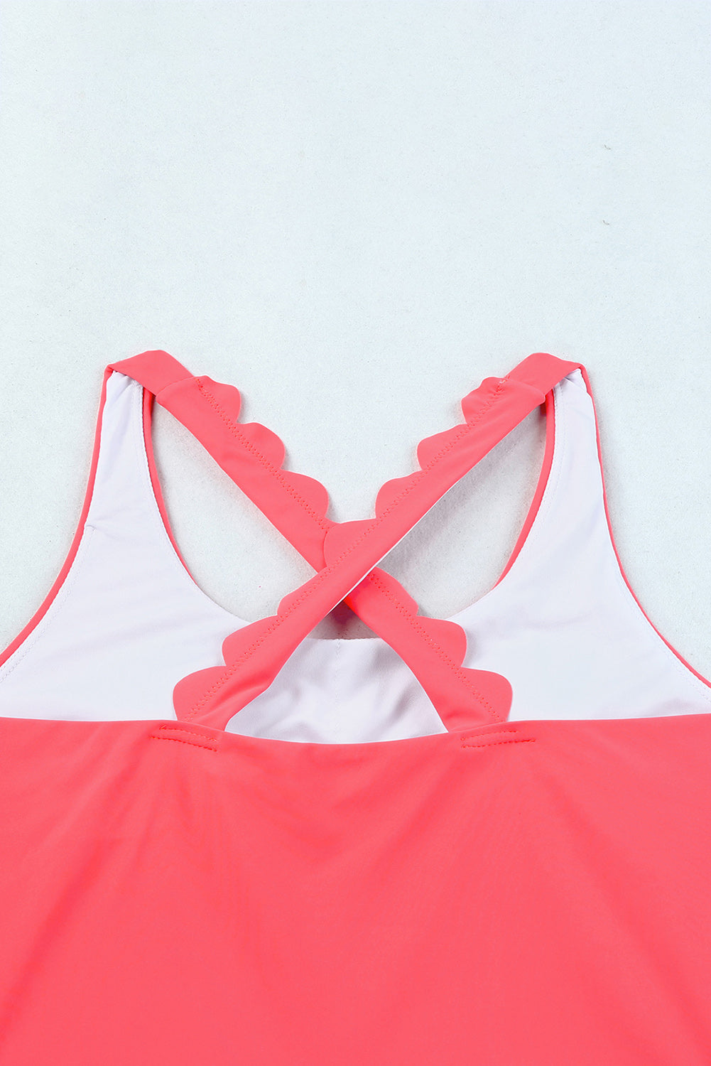 Women's Scalloped Cross High-Rise Bikini