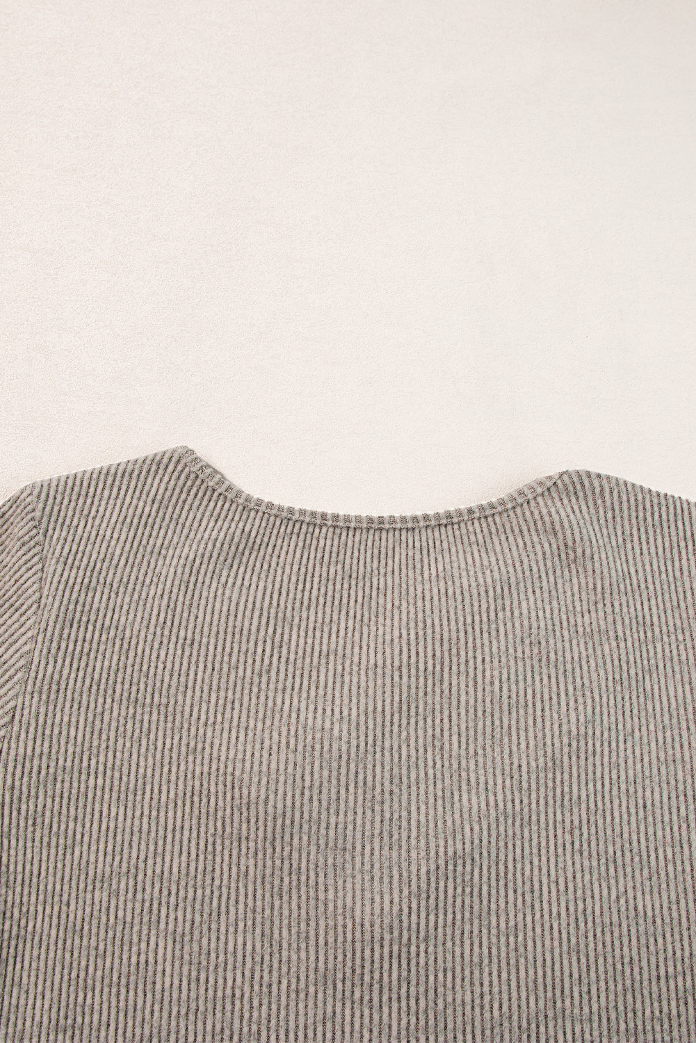 Women's Tee Featuring Rib-Knitted Strappy V Neck