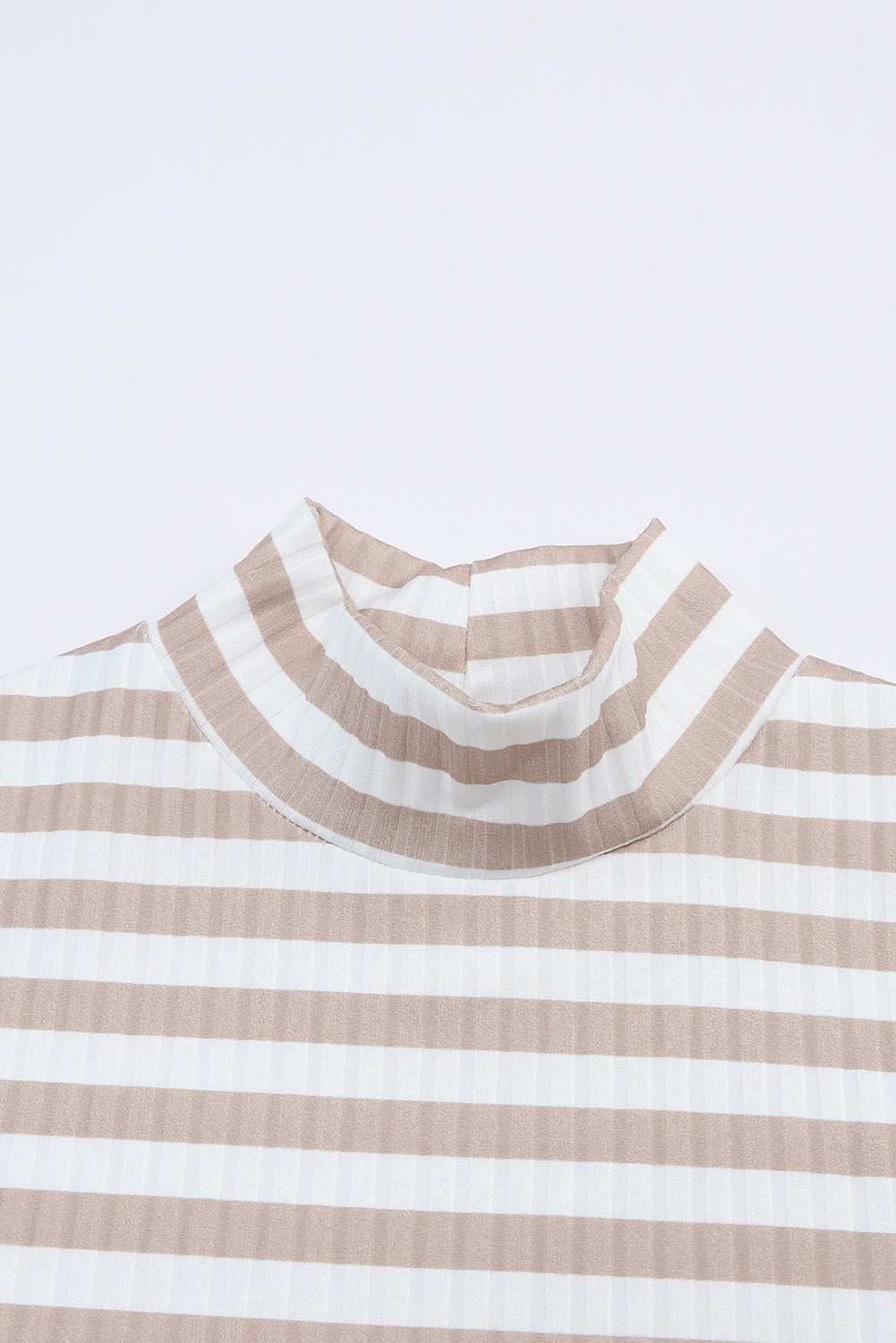 Women's Long-Sleeve Striped Textured Knitted Tee