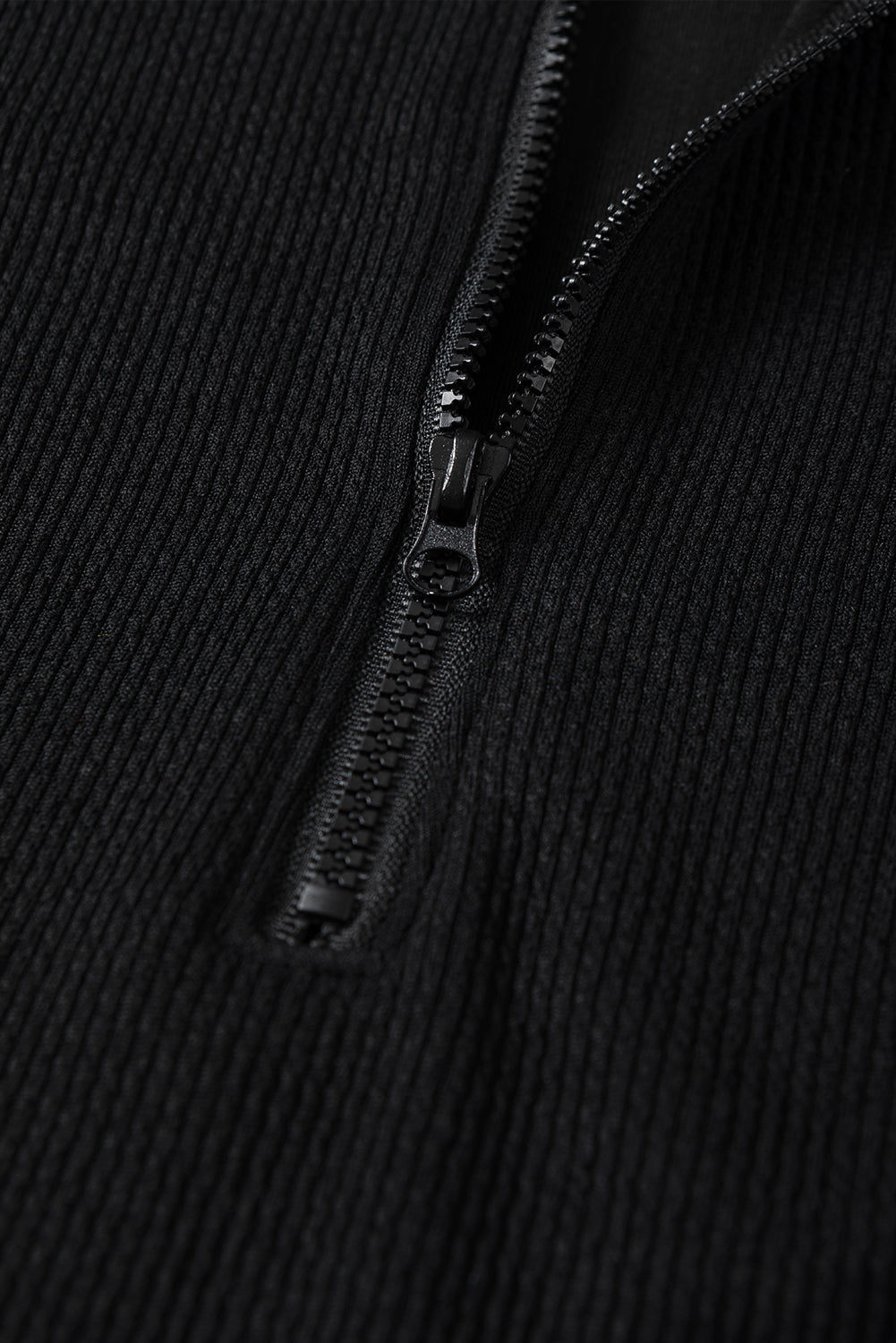 Women's Bodysuit with Rib-Knitted Zip up Mock Neck