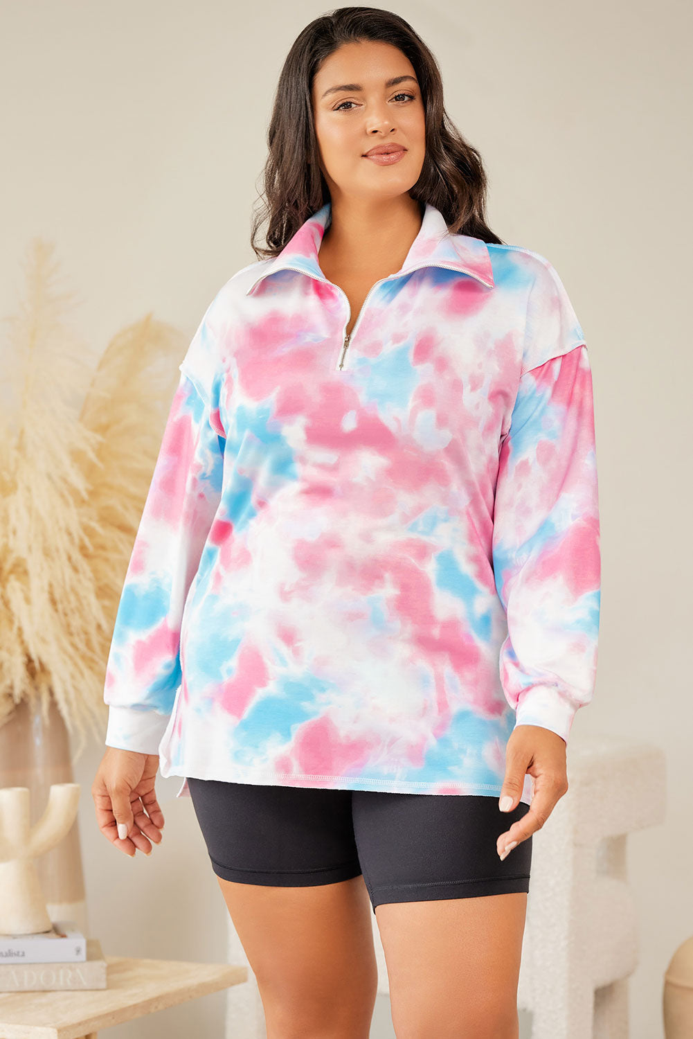 Pullover Sweatshirt for Women Plus Size