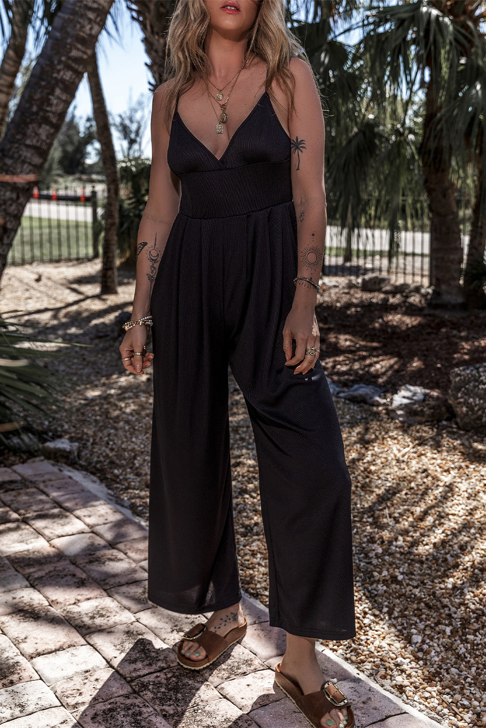 Women's Wide-Leg High-Rise Camisole Jumpsuit