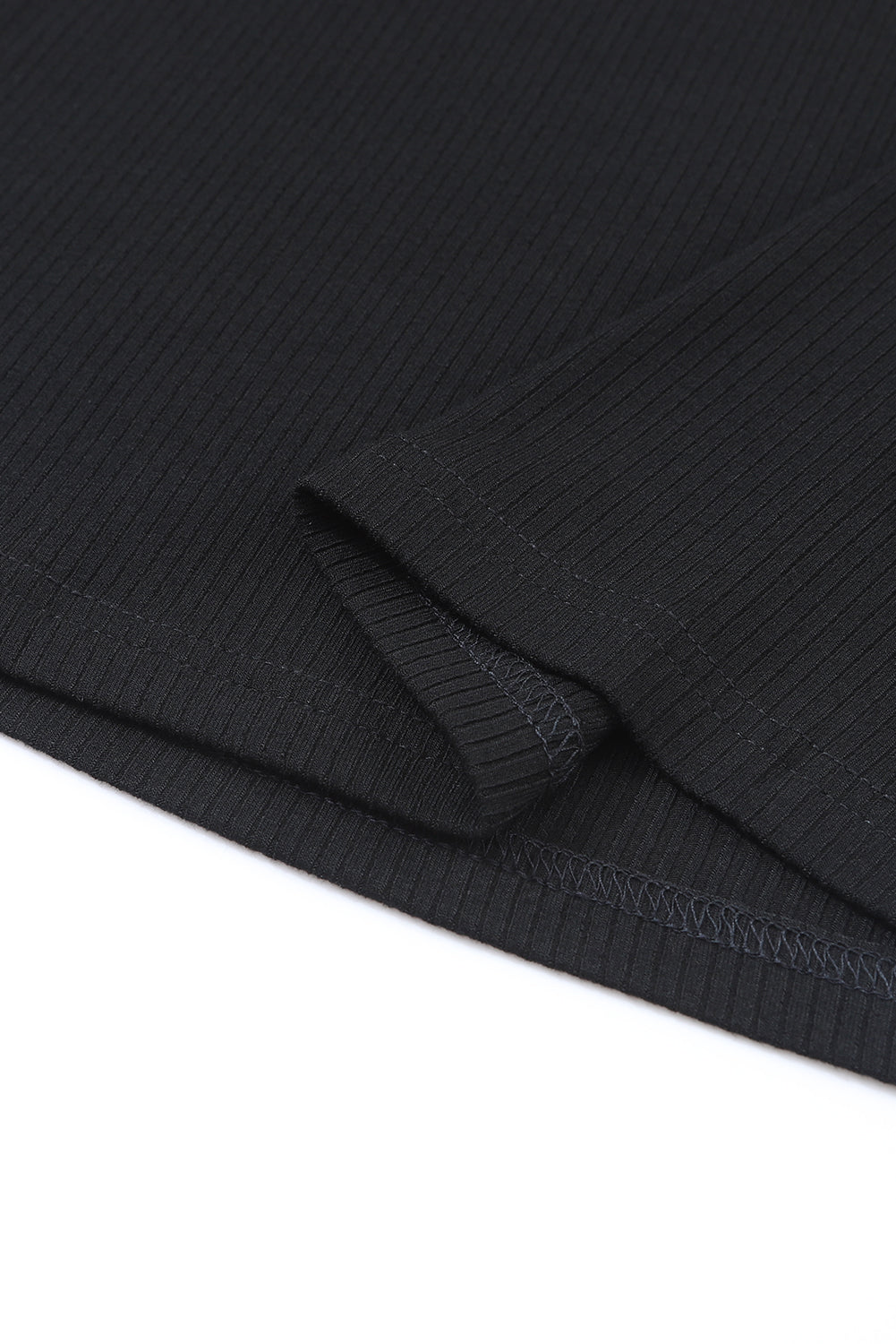 Women's Top Featuring Rib-Knitted Mock Neck Long-Sleeve