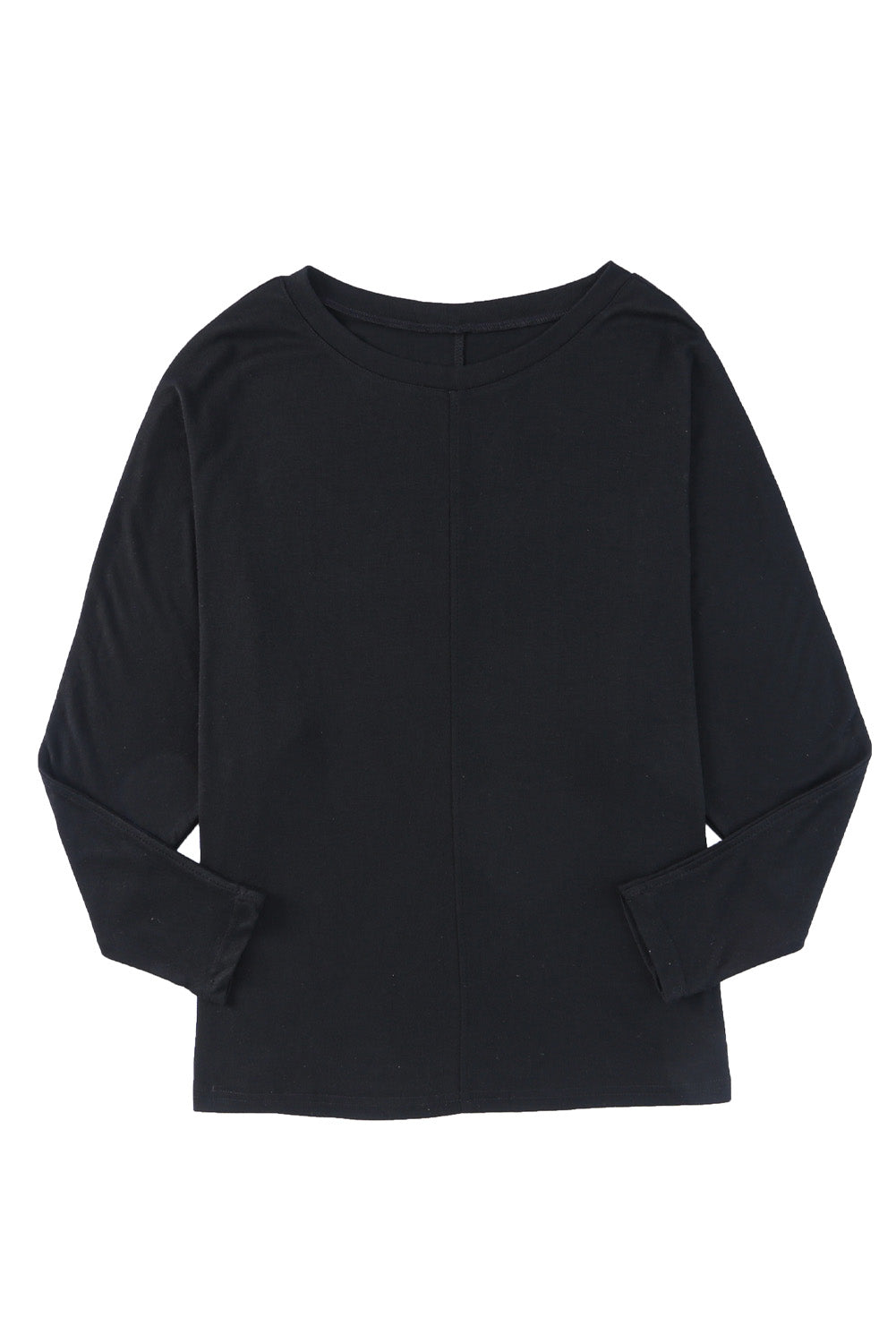 Women's Top Featuring Solid Color Long-Sleeve