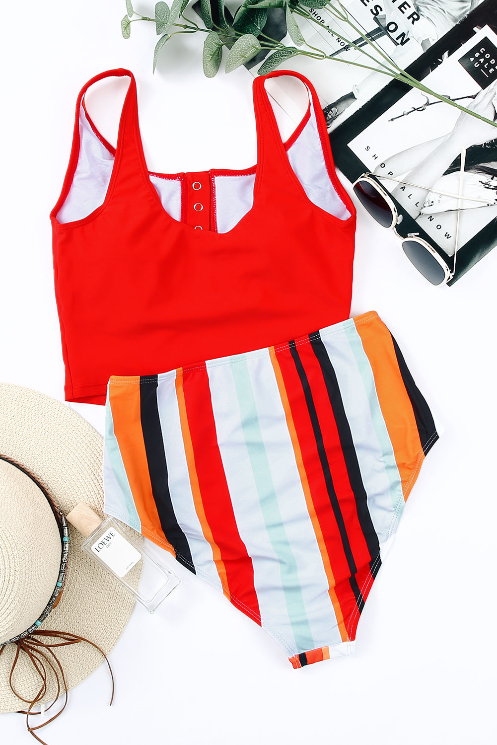 Women's Tankini Set with Square Neck