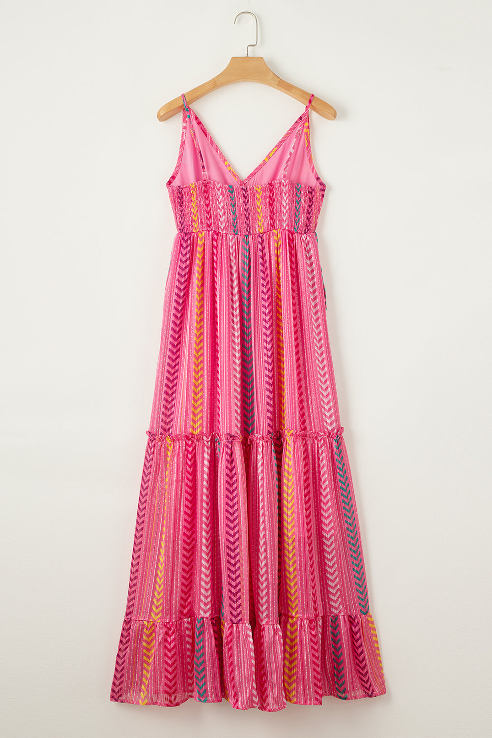 Women's Tassel Tie V Neck Wrap Maxi Dress