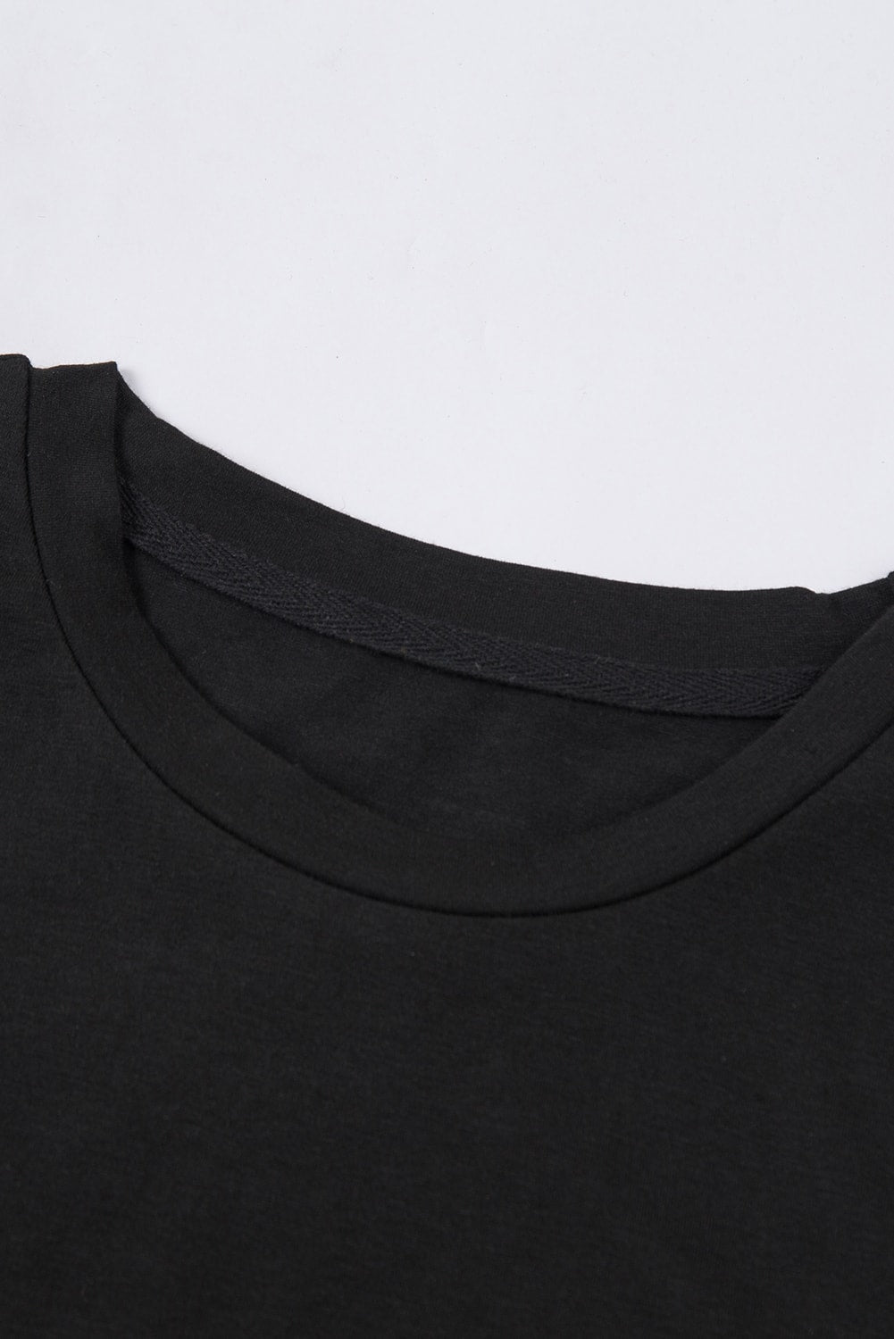 Women's Tee with Crew Neck Solid Color