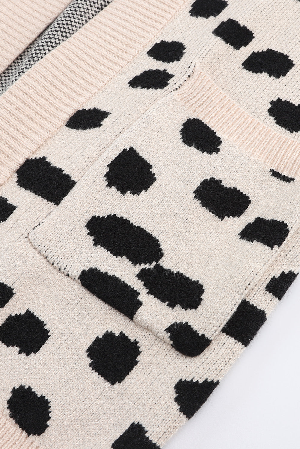 Women's Animal Spotted Pattern Open Front Cardigan
