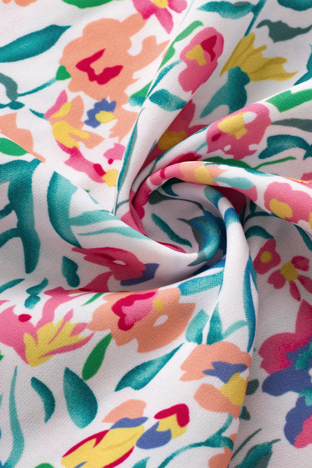Women's Floral-Print Print Split Neck Balloon Sleeve Blouse