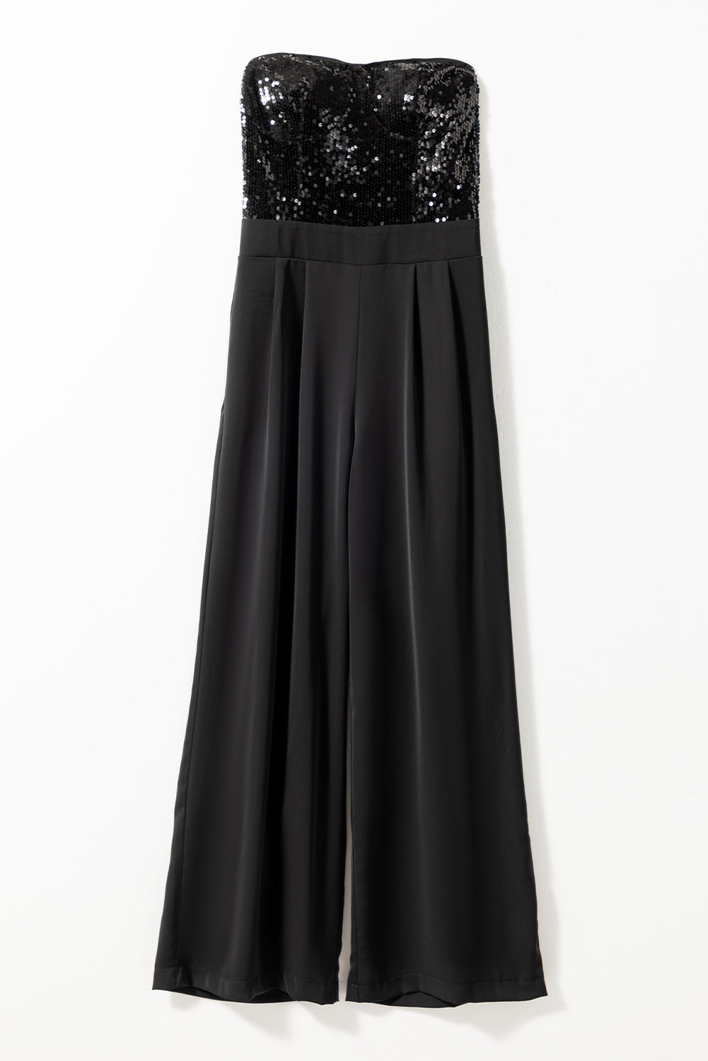 Women's Sequin Tube Top Wide Leg Jumpsuit