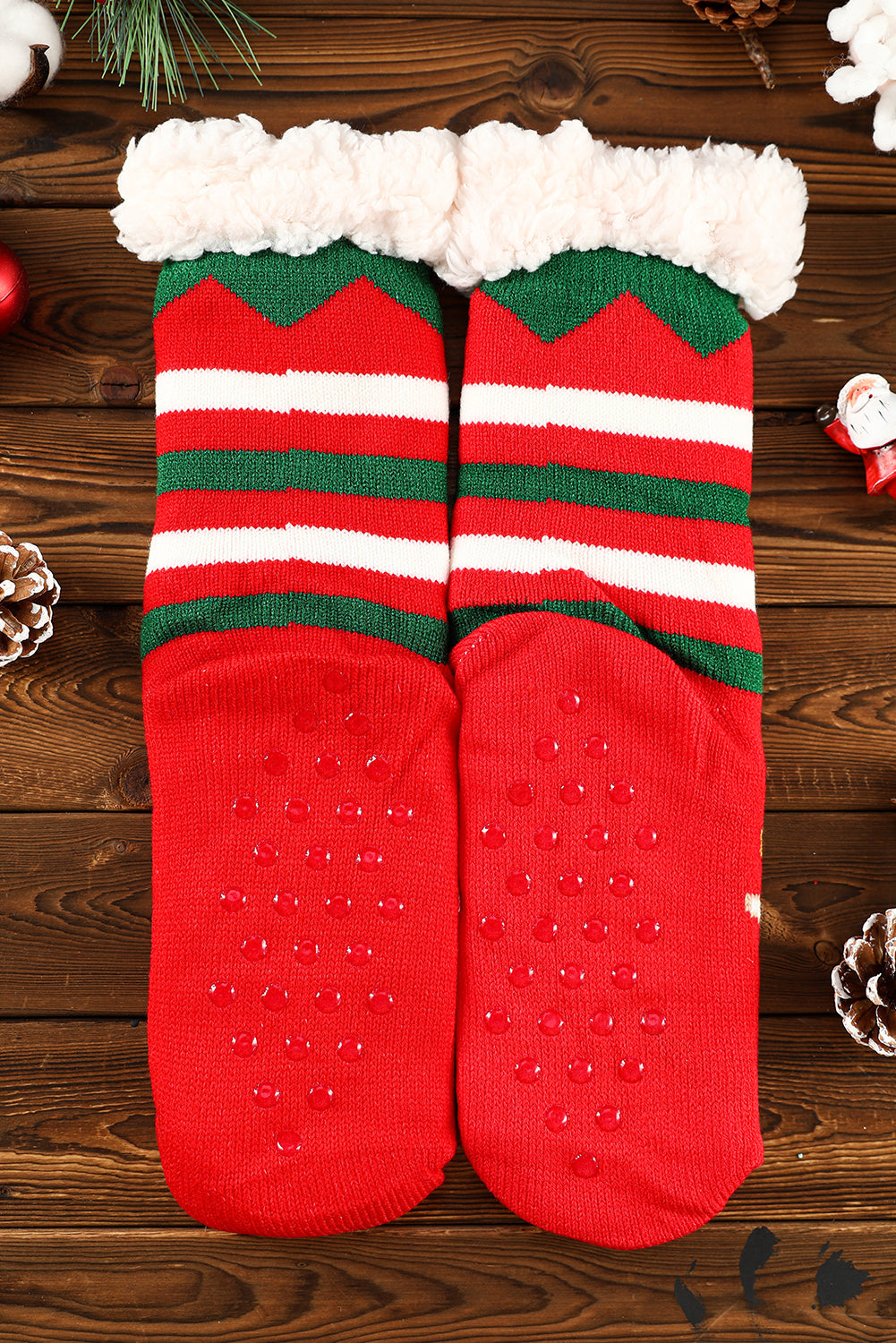Cartoon Pattern Christmas Pattern Woolen Knit Socks