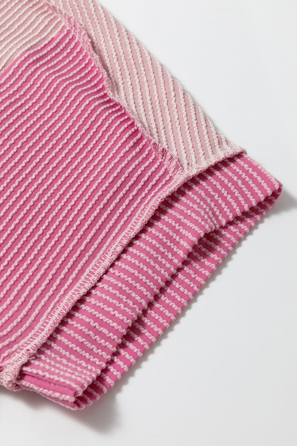 T Shirt for Women Crew Neck Textured Color-Block