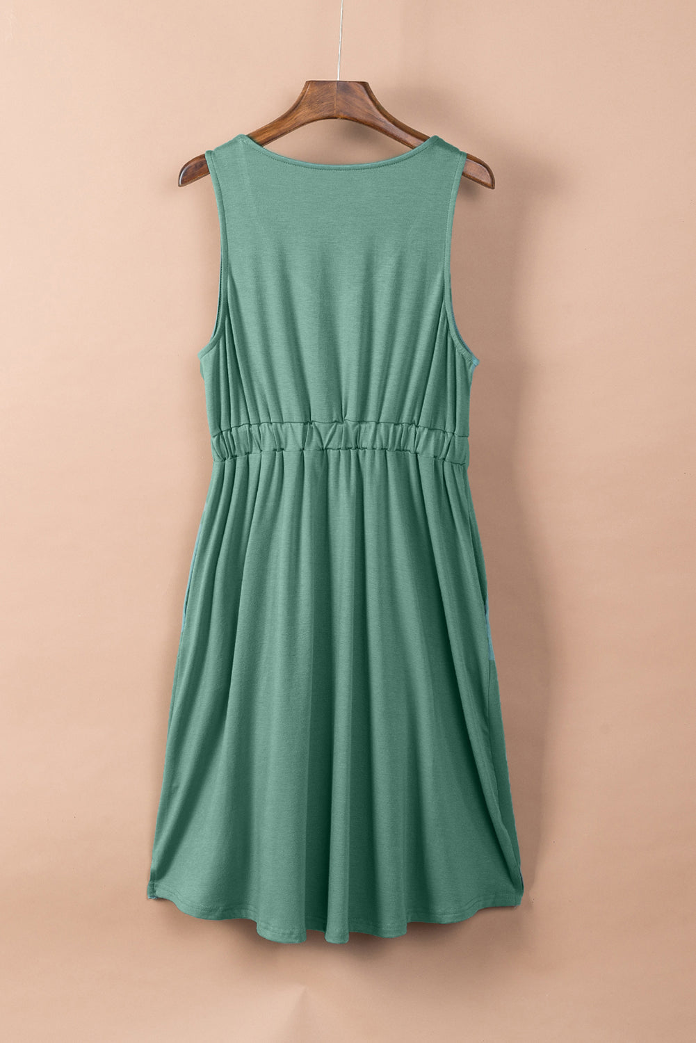 Women's Mini Dress Featuring Sleeveless High-Rise