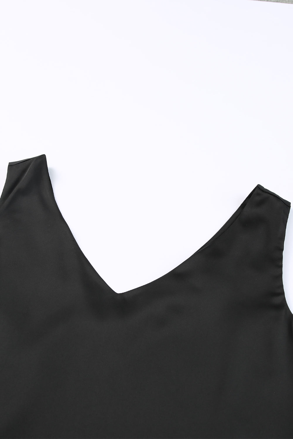 Women's Tank Top Featuring Loose Deep V Neck
