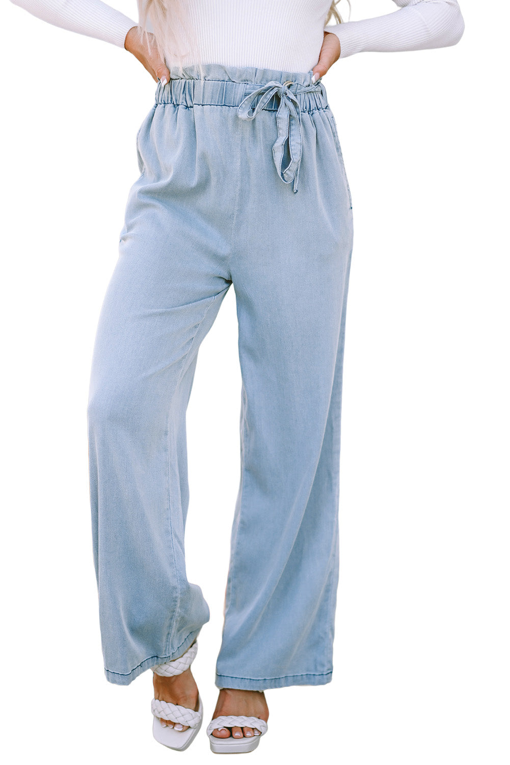 Women's High-Rise Wide-Leg Tencel Jeans