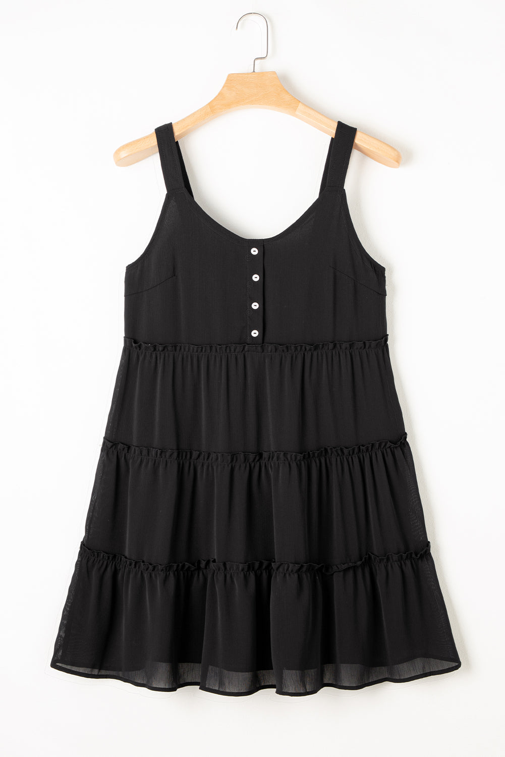 Women's Frill-Trimmed Layered Sleeveless Dress