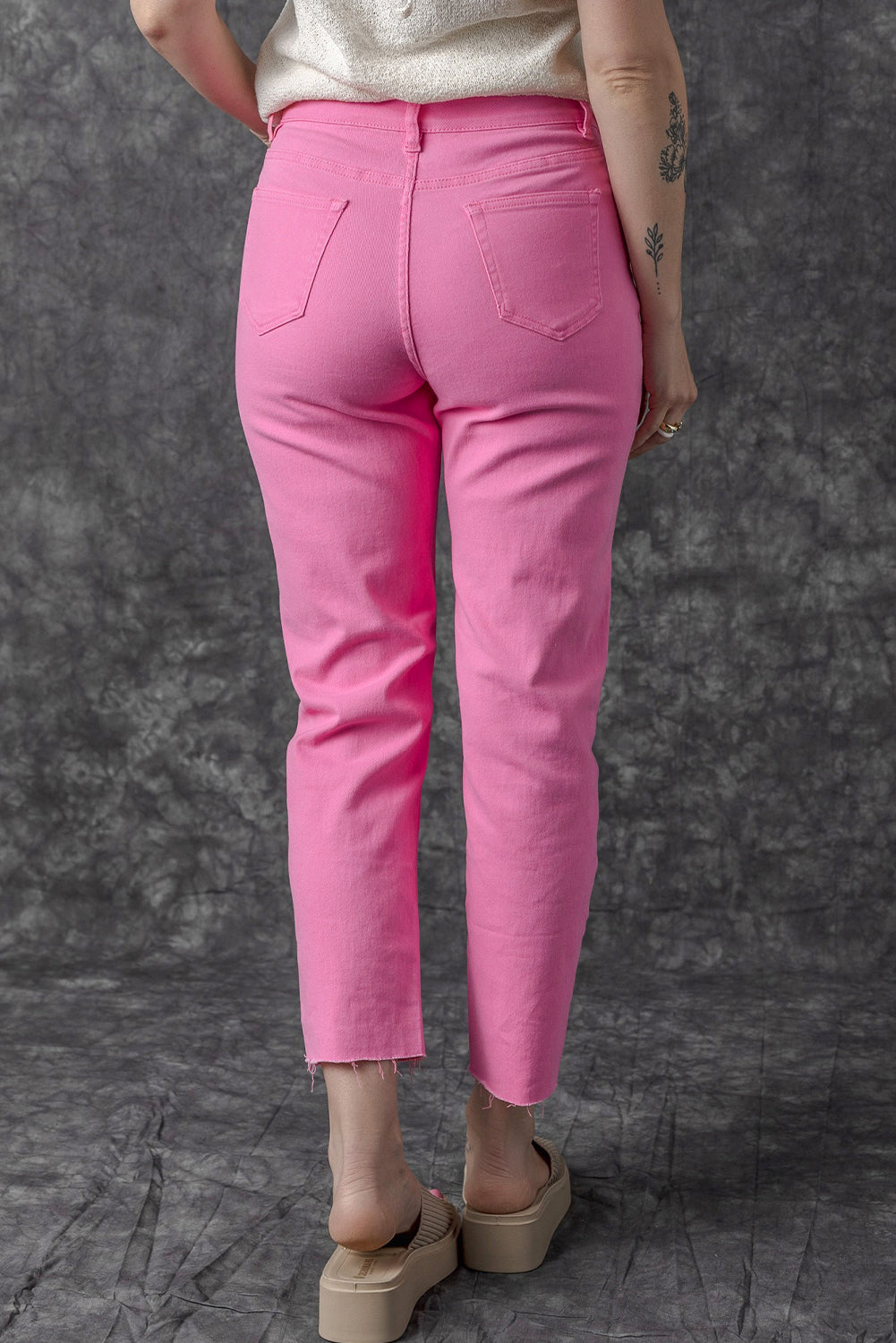 Women's Jeans Featuring Straight Leg Star Shape