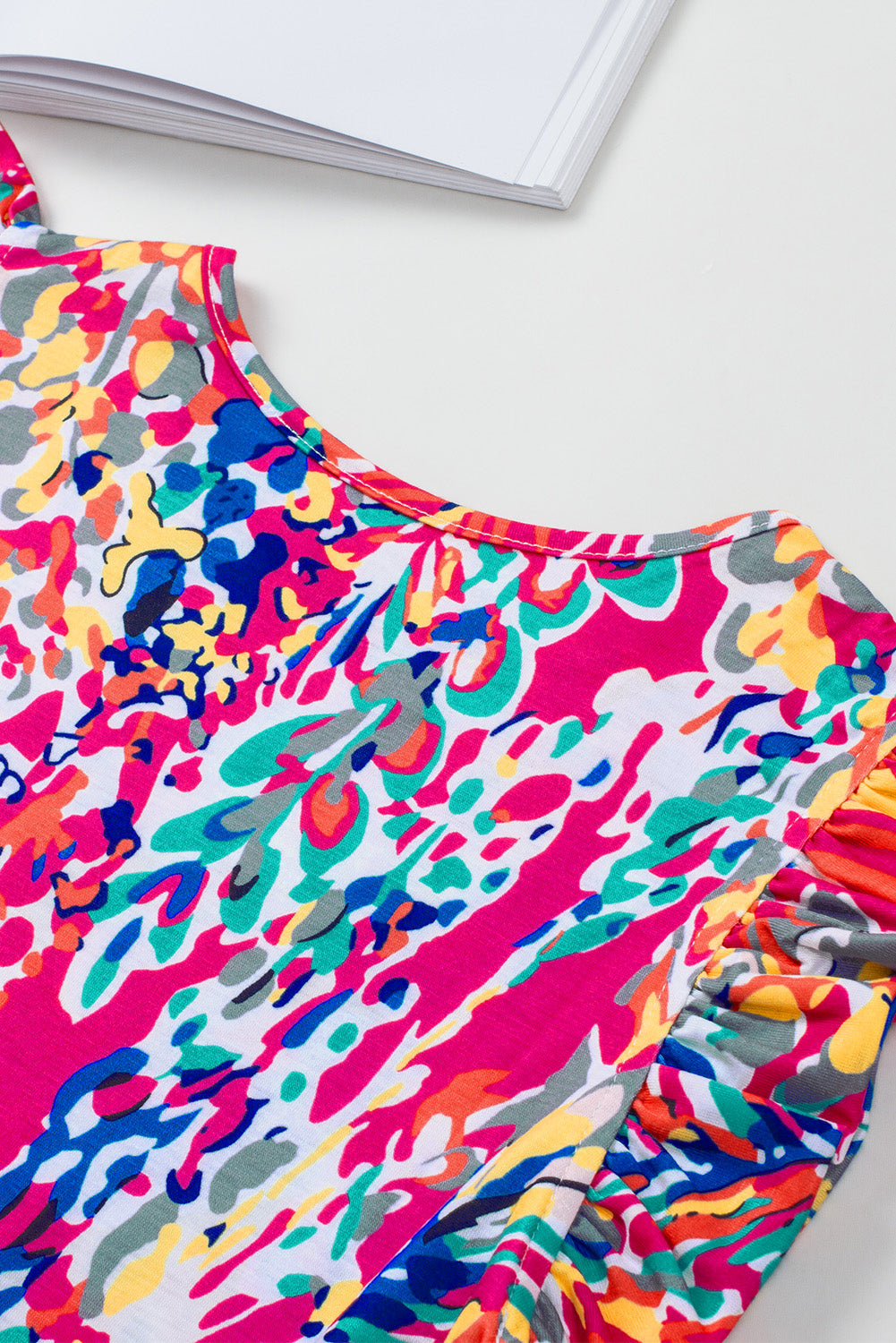 Women's Ruffles Featuring Tank Top with Floral-Print Print