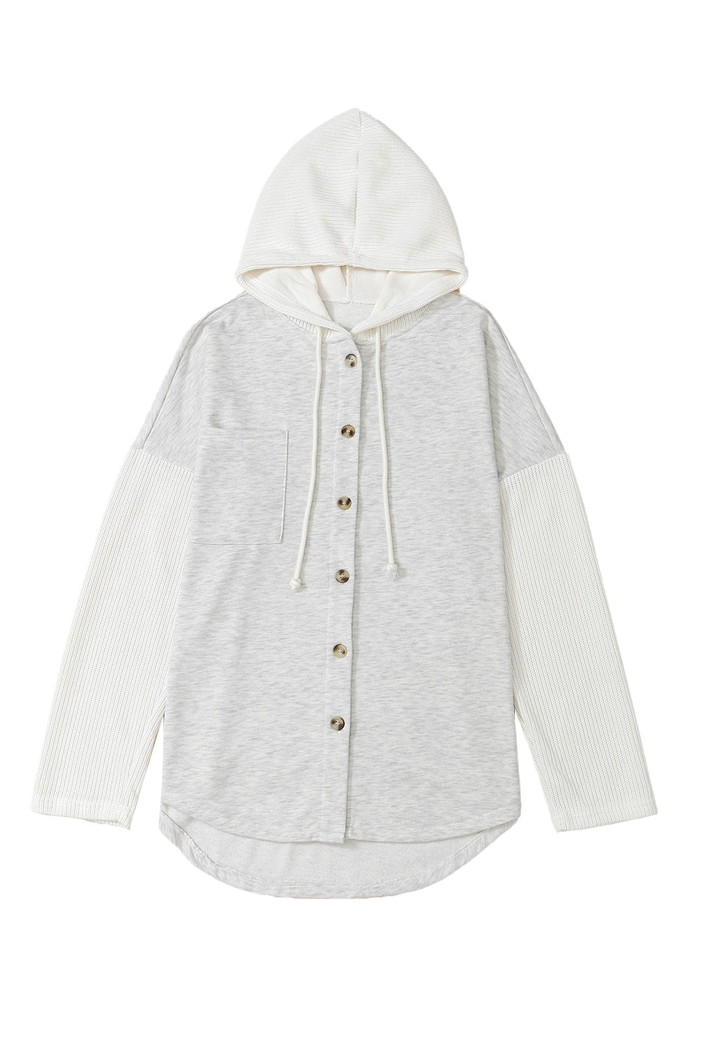 Women's Jacket Featuring Hooded Button Up