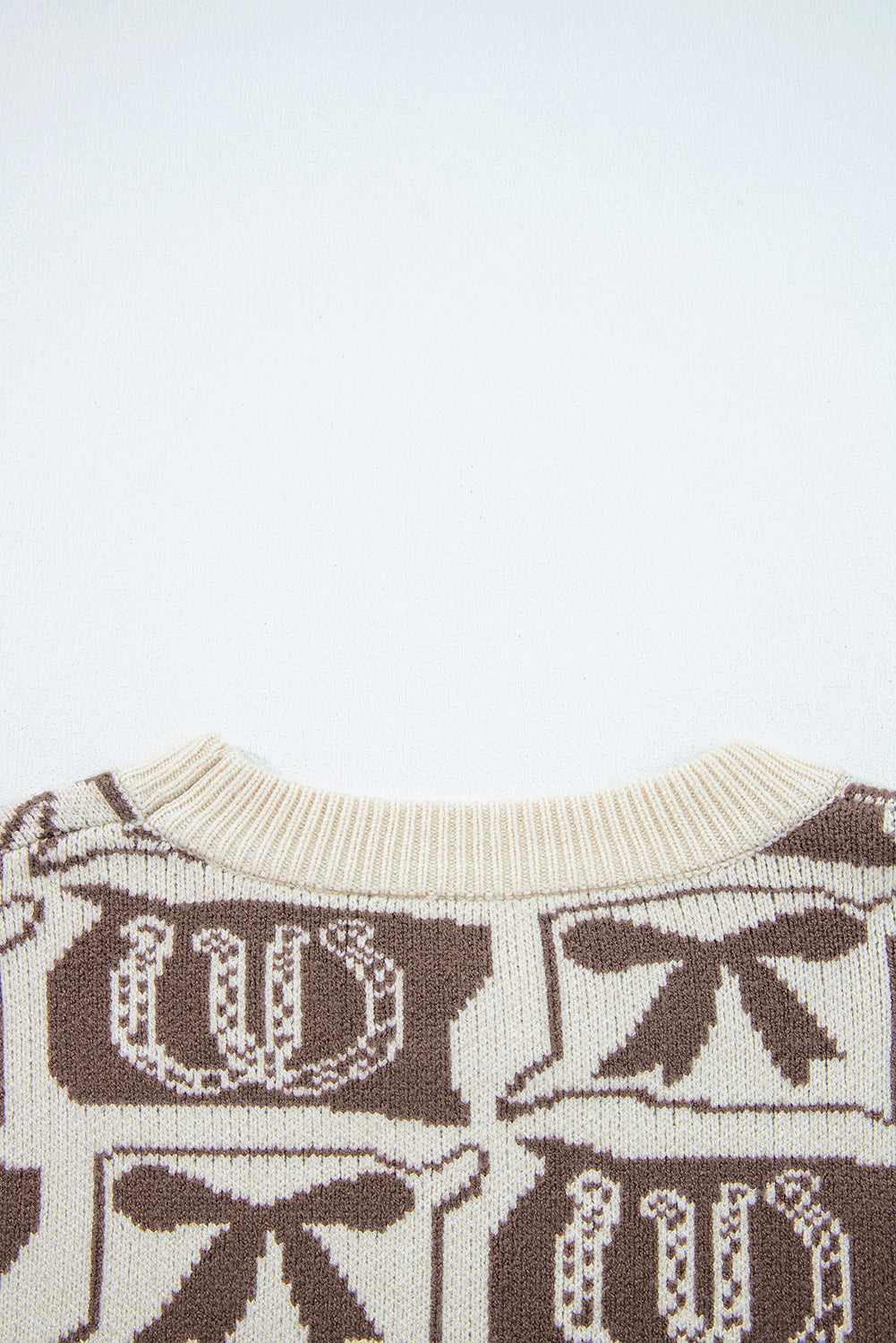 Horseshoes Bows & Pattern Western Fashion Print Knit Top