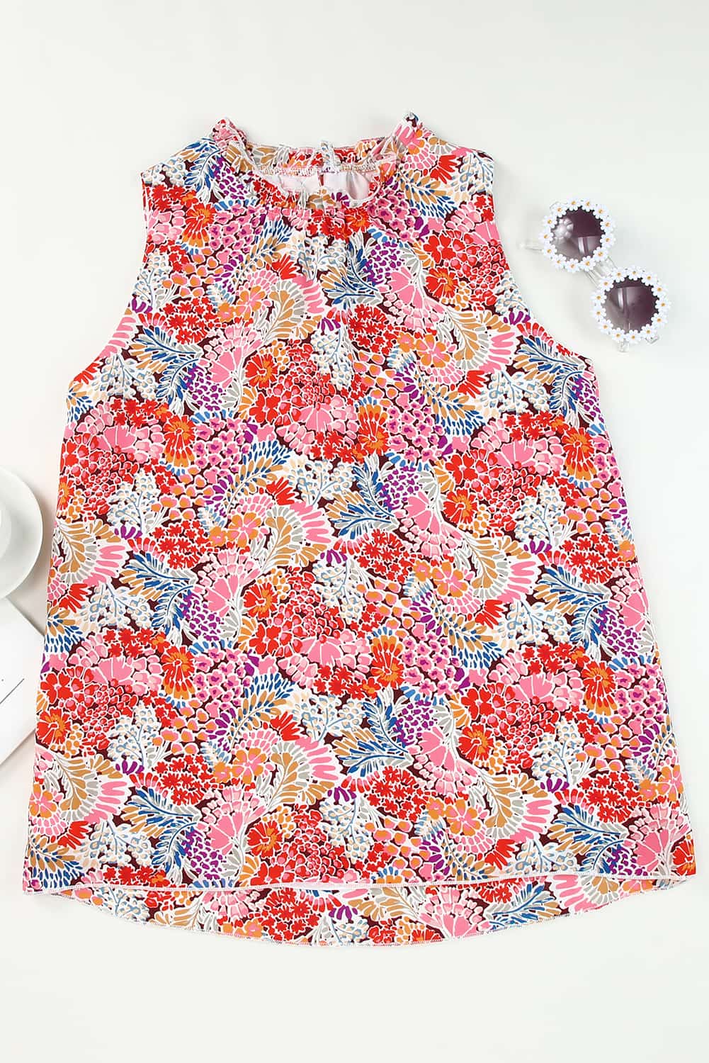 Women's Tank Top Featuring Floral-Print Print Relaxed