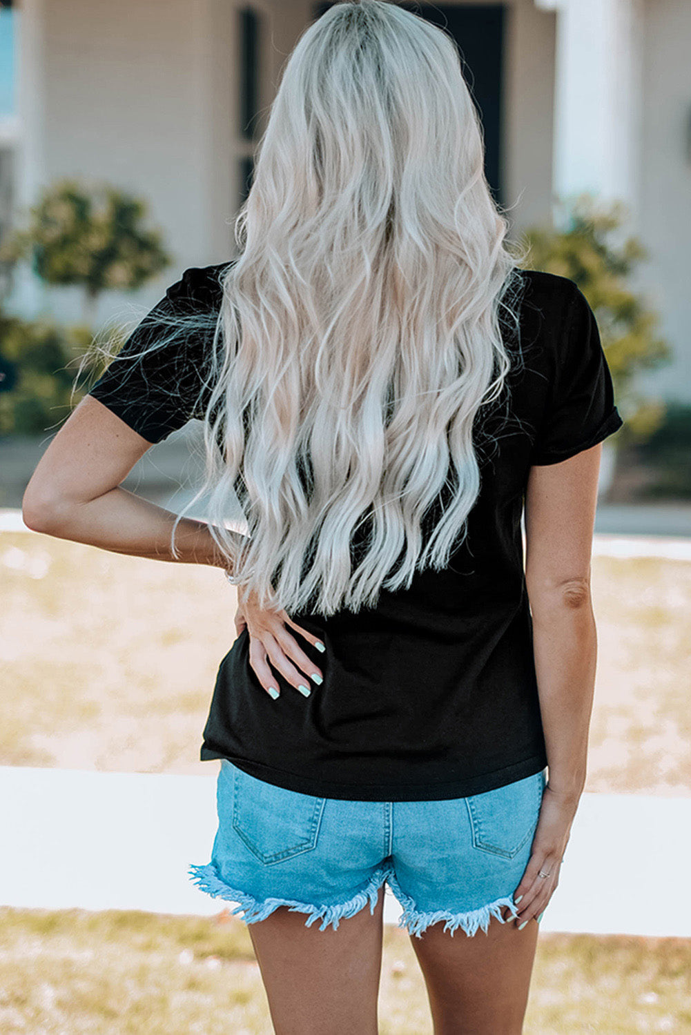 Women's MERRY and BRIGHT Crew Neck Graphic-Print Tee
