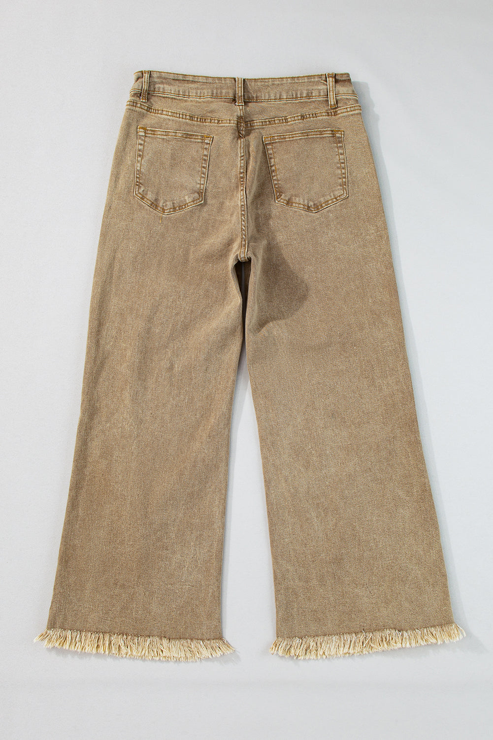 Women's Jeans Featuring Acid Washed High Rise Cropped Wide-Leg