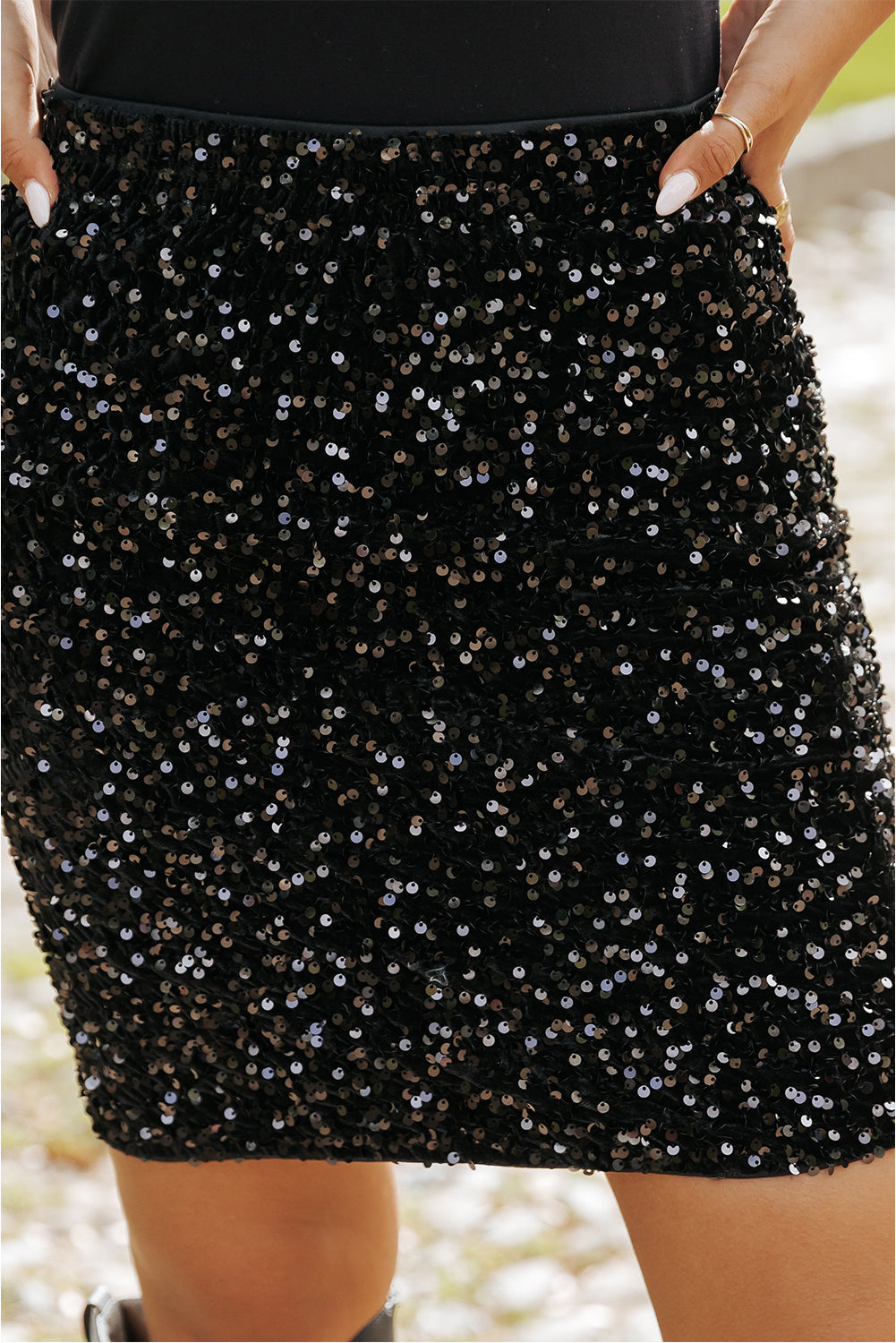 Skirt for Women Sequin Bodycon Mini