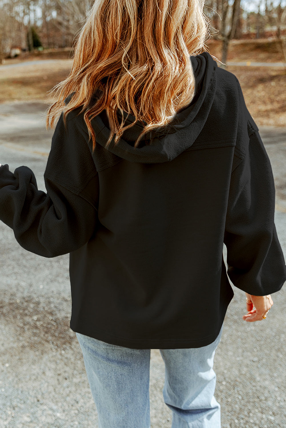Jacket for Women Zip Up Drawcord Hood
