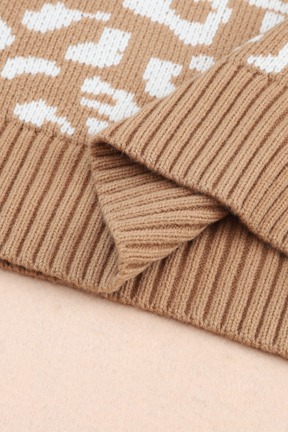 Women's Sweater with Crochet Striped Knitted