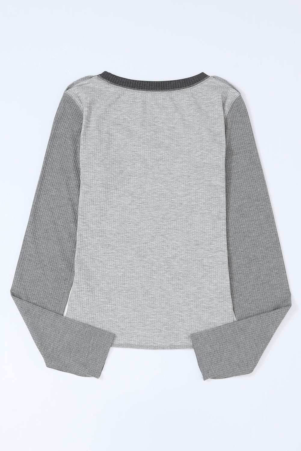 Women's Knit Top with Rib-Knitted Expose Seam