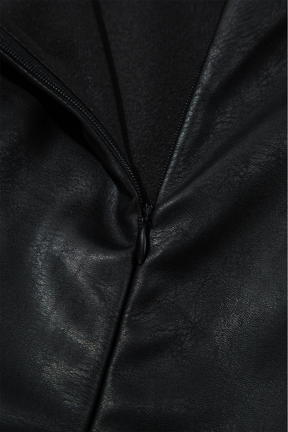 Vegan Leather Sleeveless Mini Dress