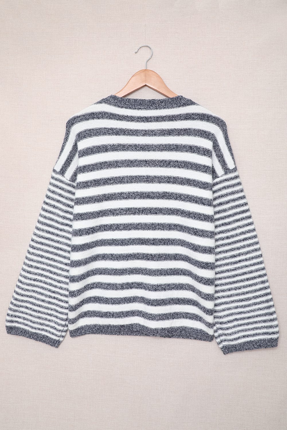 Sweater for Women Striped Knitted Tie up