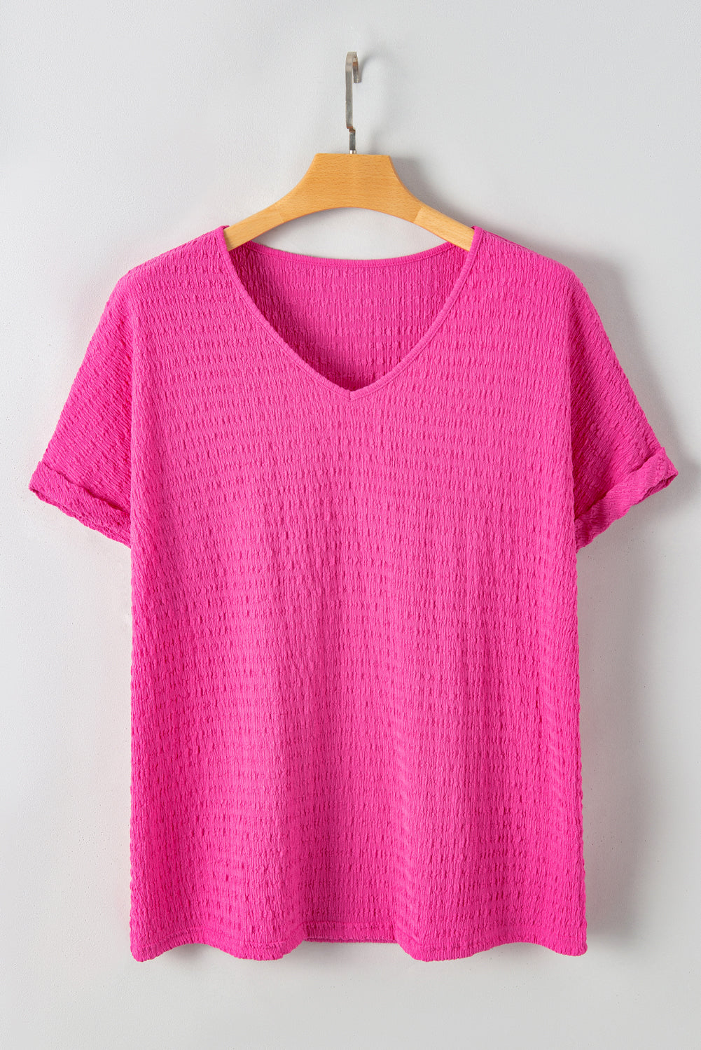 T Shirt for Women Folded Sleeve Plus Size