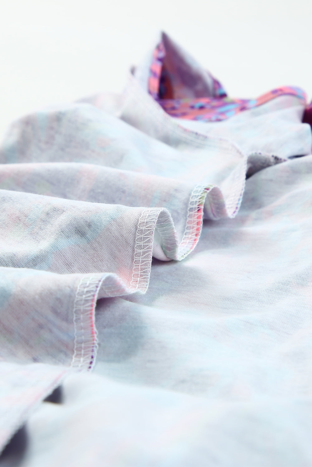 Women's Blouse Featuring Print Cold Shoulder Lavender Floral-Print