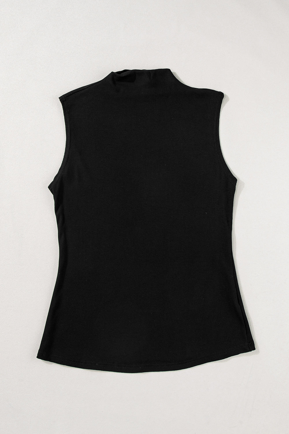 Women's Tank Top with Solid Mock Neck