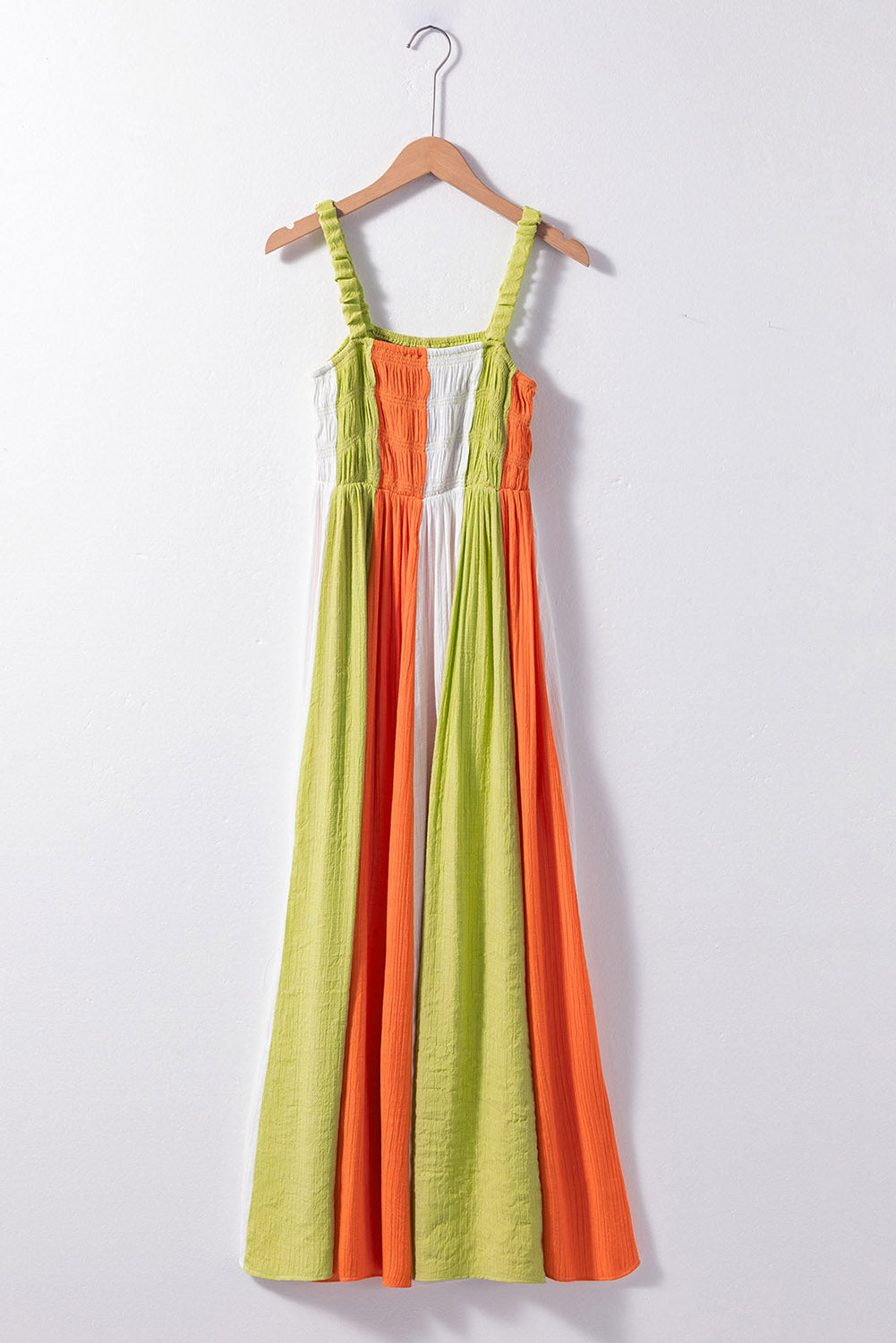 Women's Maxi Dress with Shirred High-Rise Fit and Flare