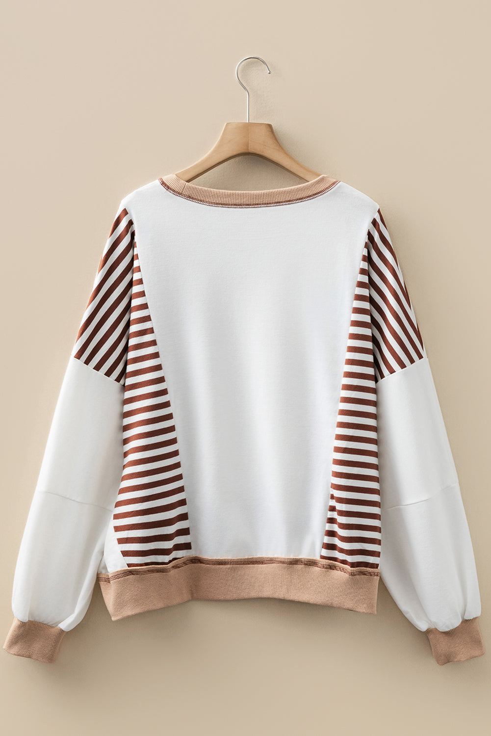 Colorblock Patchwork Contrast Stitching Oversize Sweatshirt