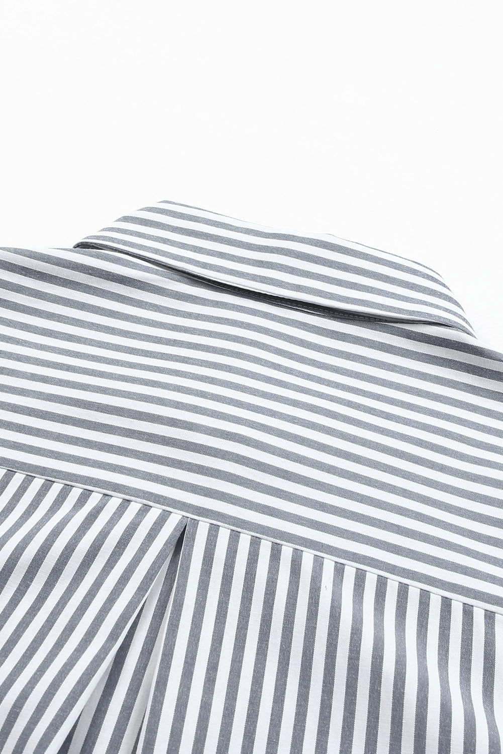 Shirt for Women Buttons Long-Sleeve Striped Pocket-Detail