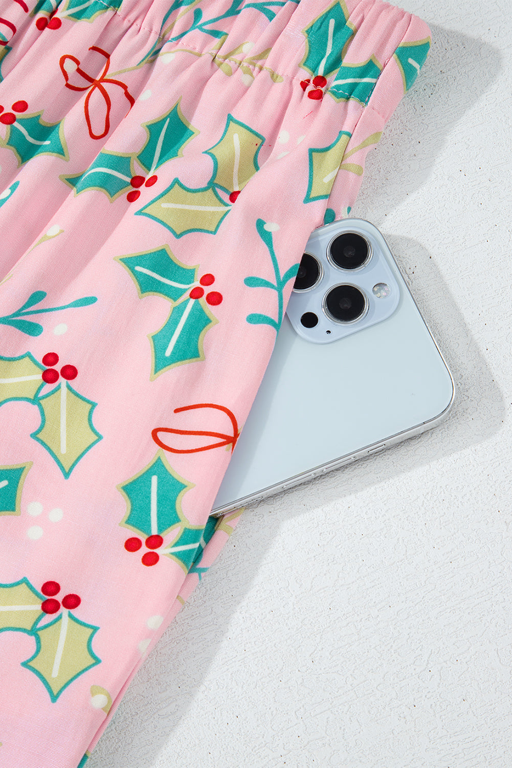 Floral Set Christmas Pajamas in Multicolour