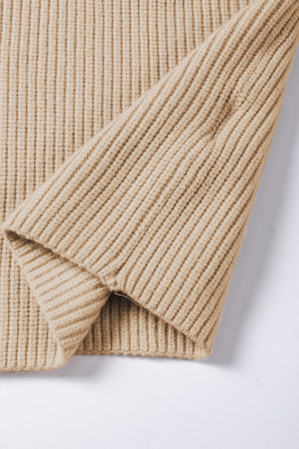 Sweater for Women Rib-Knitted Cap Sleeve Chest V Neck