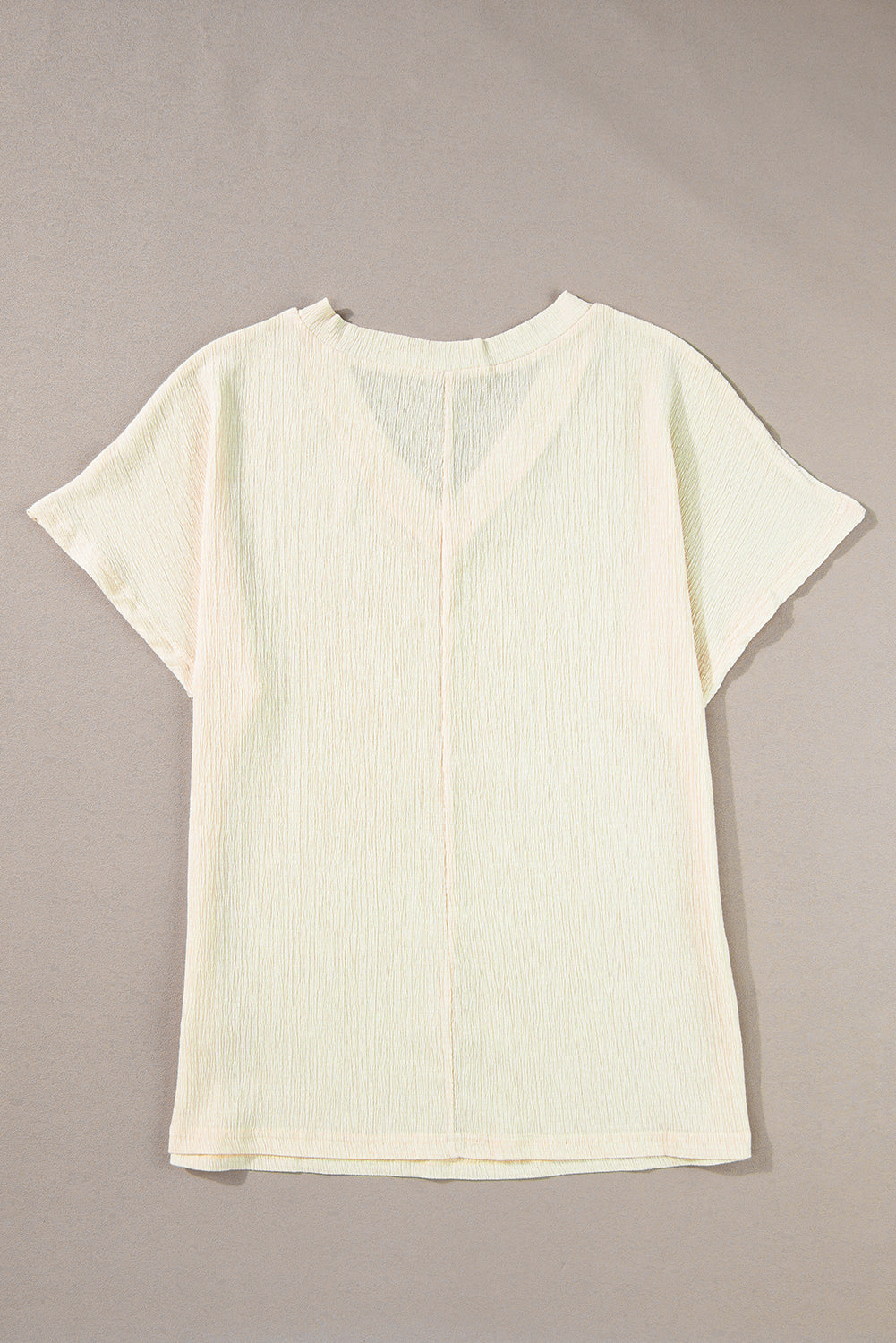 Women's T-shirt Featuring Crinkled Wide Sleeve