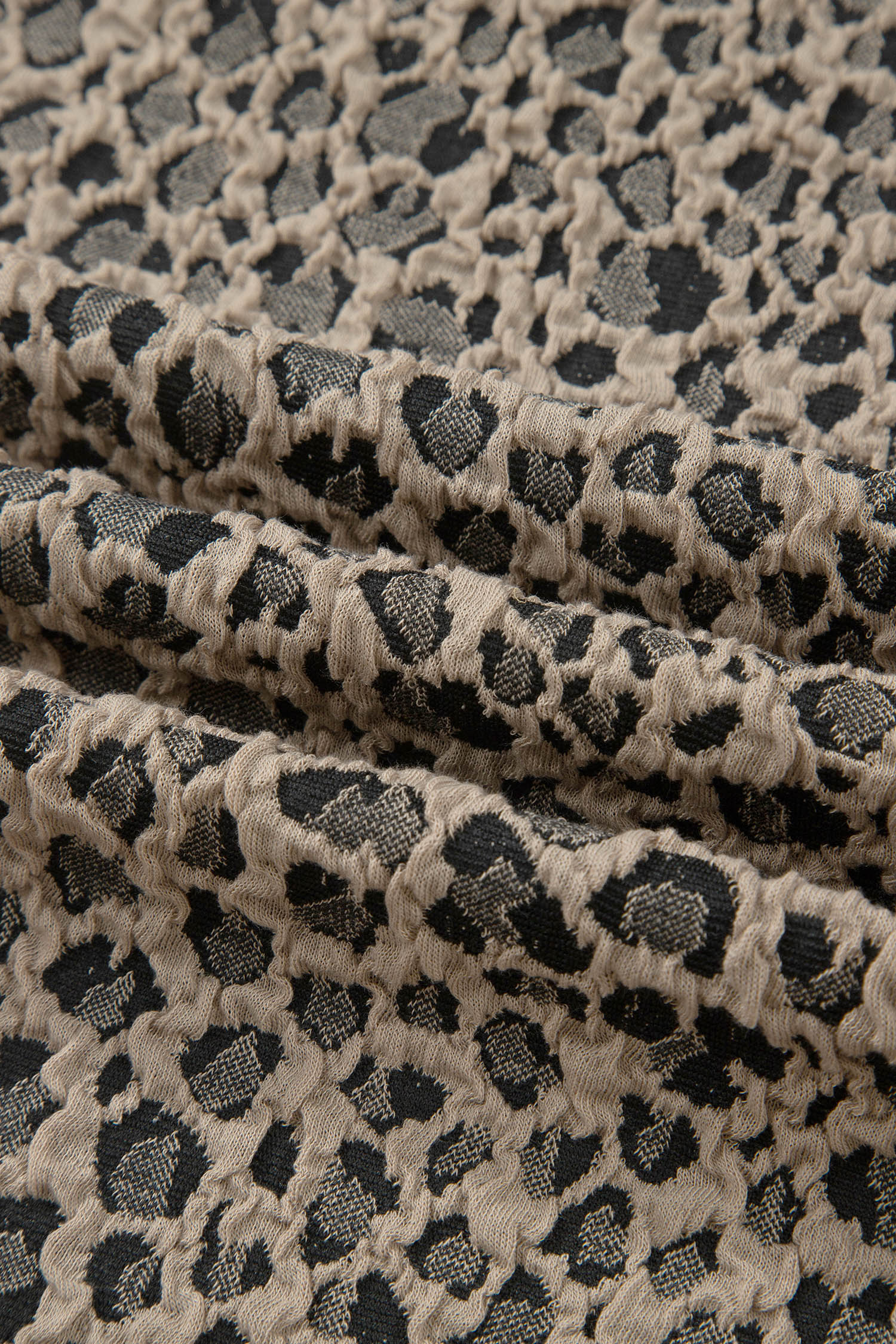 Leopard Textured Sleeveless Mini Dress Featuring Pockets