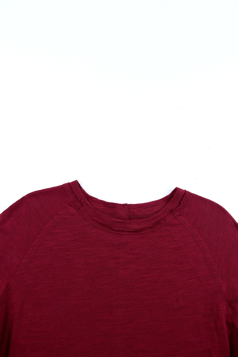 Women's Top Featuring Long-Sleeve Solid Crew Neck