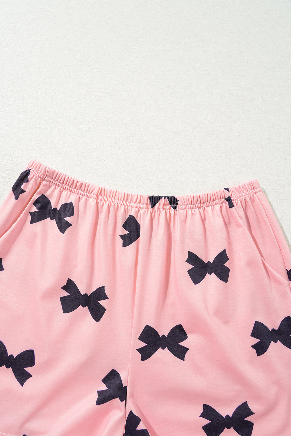 Short Bow Printed 2pcs Lounge Set